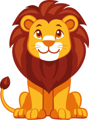 Obraz premium full-shot of a Lion icon The background color