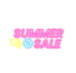 Neon Summer Sale Signboard