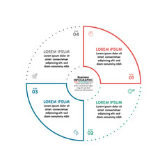 Business circle. timeline infographic icons de1signed for abstract background template
