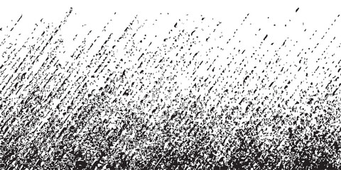 Black and White Grunge Brush Texture – Abstract Ink Splatter Edge Background for Design, Overlay or Poster