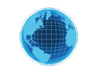 globe on white background