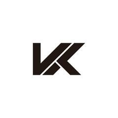 letter vtk simple geometric stripes line logo vector