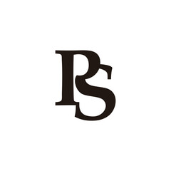 letter ps infinity linked font logo vector