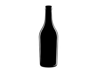 wine bottle vector illustration