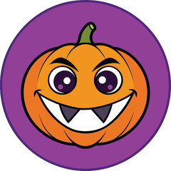 Spooky Halloween Pumpkin Cute Cartoon Illustration