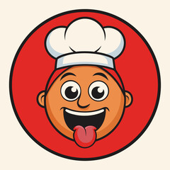 Delightful Cartoon Chef  A Culinary Character Illustration