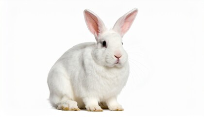 white rabbit isolated on white