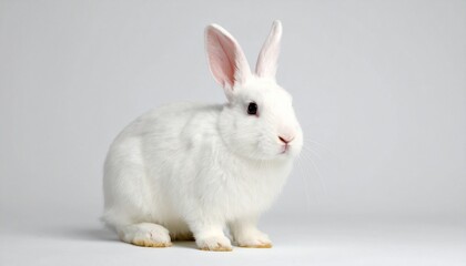 white rabbit on white