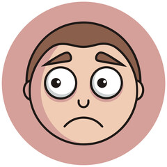 Sad Cartoon Boy Illustration of Depression and Emotional Expression