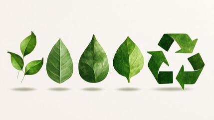 Recycling symbols with circular economy concept