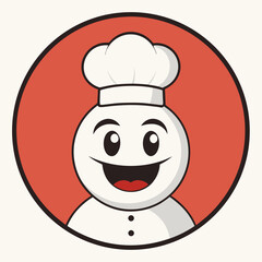 Happy Chef Cartoon Character Perfect for Culinary Branding