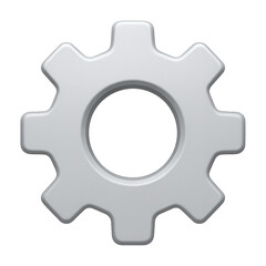 Sleek Grey Gear:  Modern Industrial Cogwheel, Abstract Technology Concept, Minimalist Design,  Clean Background.