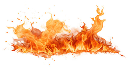 fire on a white background