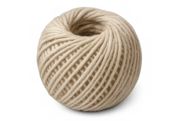 Neutral-toned yarn ball lying softly on clear surface, highlighting textile crafting potential and creative possibilities