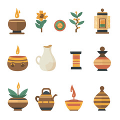 2D Flat icon DIY Crafts & Handmade Products Icons isolated in White Background 