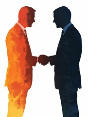 premium quality picture of businessmen shaking hands during a meeting