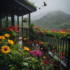 Obraz premium garden with flowers