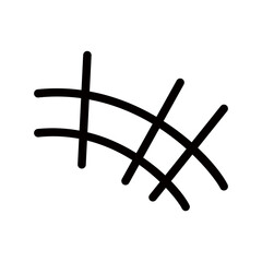 笑っている表現の線　笑み線