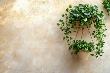 Flawless Picture of Potted Plants Hanging Against Wall