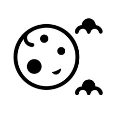 Halloween full moon icon