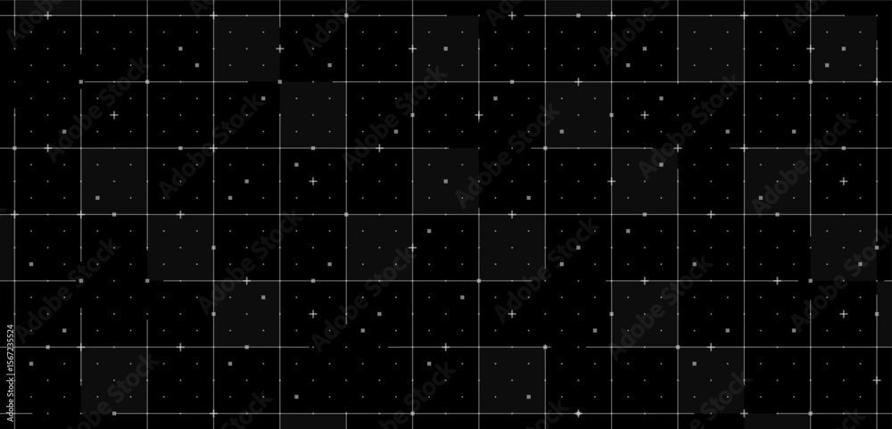 Poster futuristic blueprint grid with black background and digital wireframe mesh. abstract hud interface i