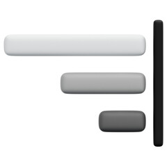 3D Left Alignment Icon