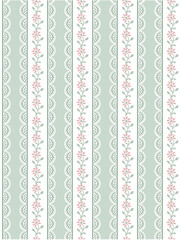 Floral stripe flower repeat pattern small flower ditsy floral pattern vector file
