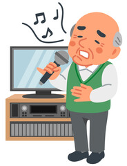 おじいちゃんの趣味シリーズ「カラオケ」