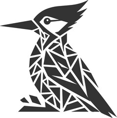 Woodpecker bird vector silhouette illustration