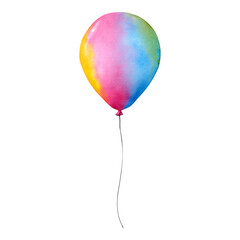 Colorful Balloon on Transparent Isolated Background