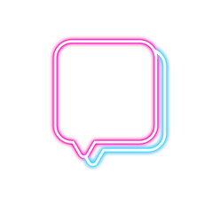 Fototapeta premium Neon Chat Text Box