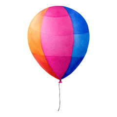 Fototapeta premium Colorful Balloon on Isolated Transparent Background