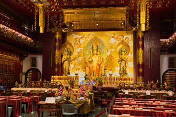 シンガポールのチャイナタウンにある仏教寺院　Buddha Tooth Relic Temple,...