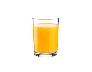 Refreshing Orange Juice in a Clear Glass on Black Background.
