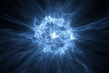 Intense Blue Energy Burst in Dark Space