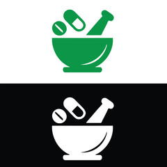 mortar and pestle with herbs