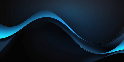 Abstract blue background with dynamic light curves and business concept vector art