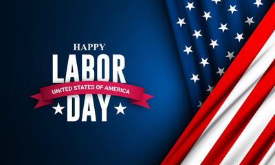 Happy labor day in United States of America background vector illustration