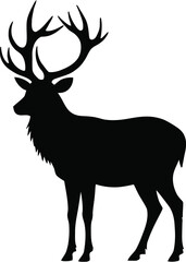 Fototapeta premium Majestic deer silhouette elegant wildlife animal