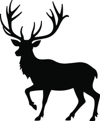 Obraz premium Majestic stag silhouette elegant antlered deer