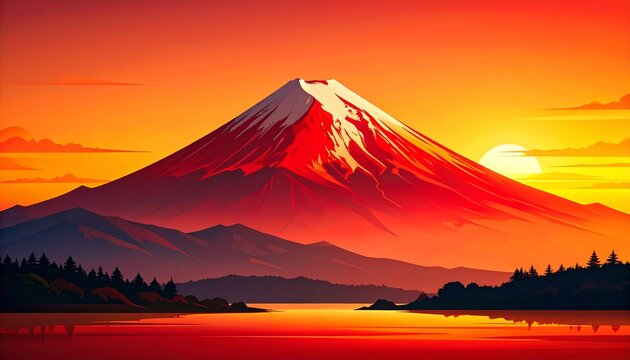 赤富士の大観 赤富士 Images – Browse 5,704 Stock Photos, Vectors, and Video