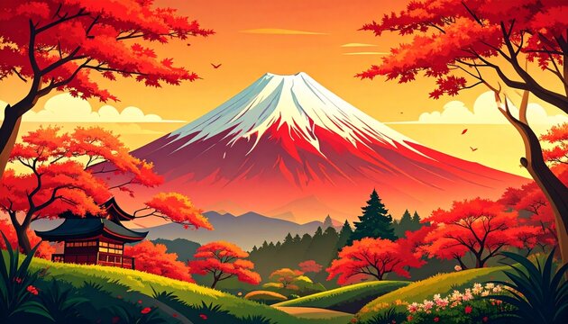 赤富士 Images – Browse 5,799 Stock Photos, Vectors, and Video