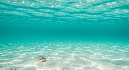 Stunning Underwater Scene Crystal Clear Water and Sandy Bottom