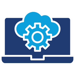 Obraz premium Platform Flat Blue Icon Vector Illustration