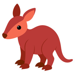 Aardvark on white background