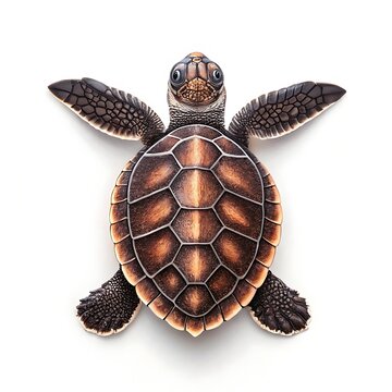 Tiny sea creature with patterned shell and outstretched flippers baby turtle sea turtle