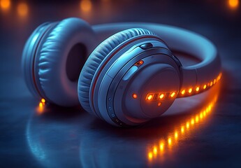 Immersive Audio LED Light Headphones Experience