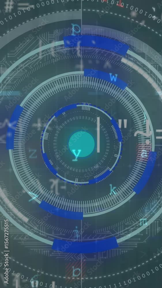 Poster animation of scope scanning over data processing
