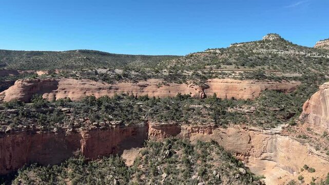 Colorado National Monument, canyon view, side panning shot