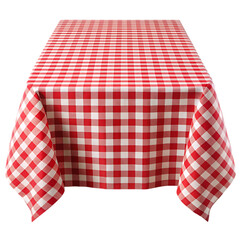 red and white tablecloth
